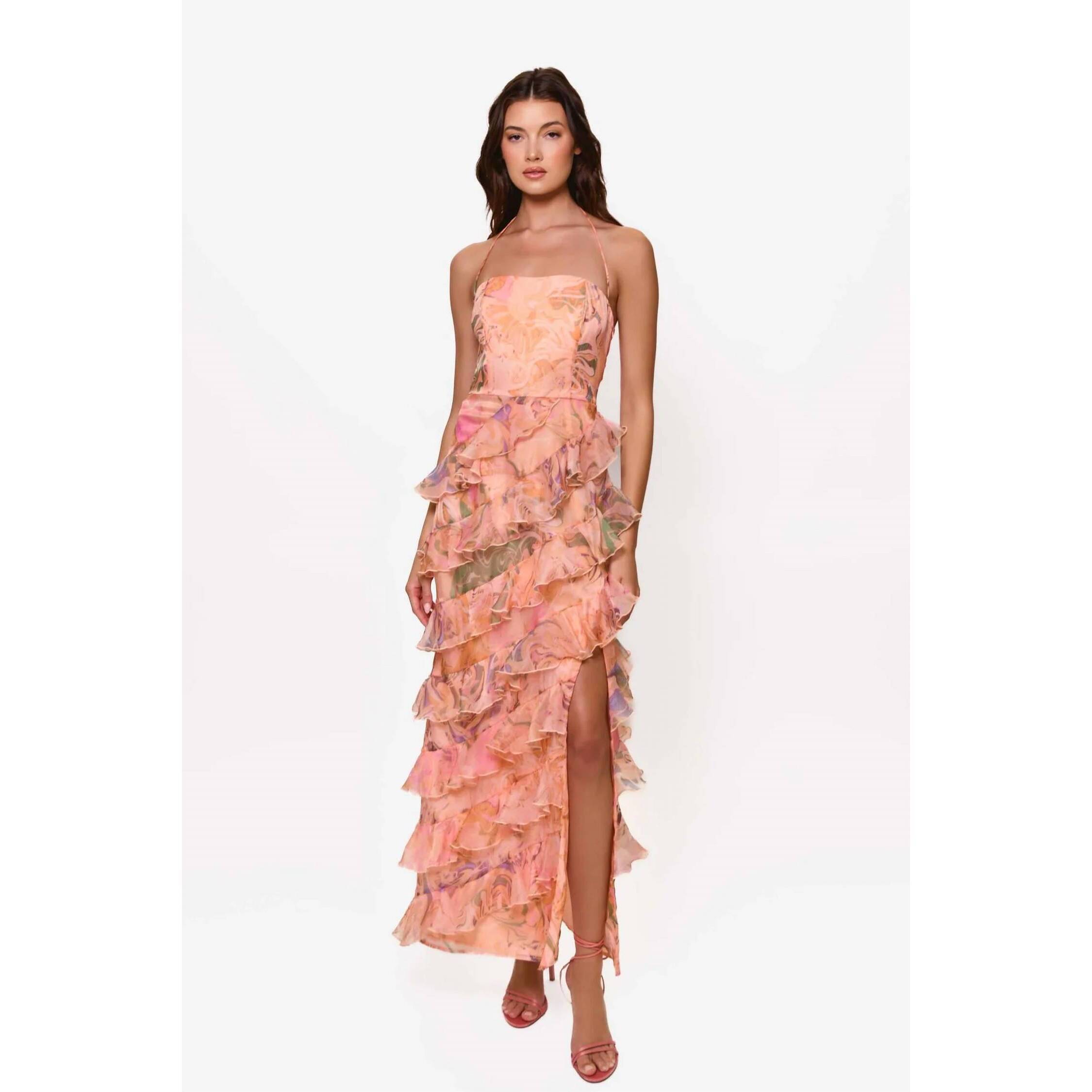 New Hutch Lou Dress In Orange Tone